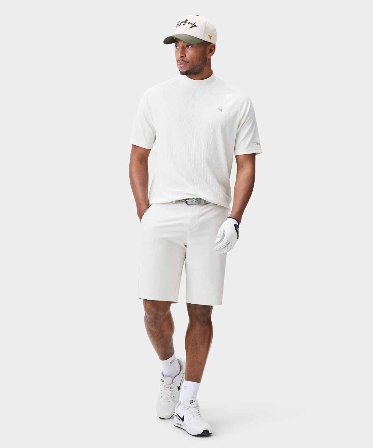 Tyler Mock Neck Tee - White