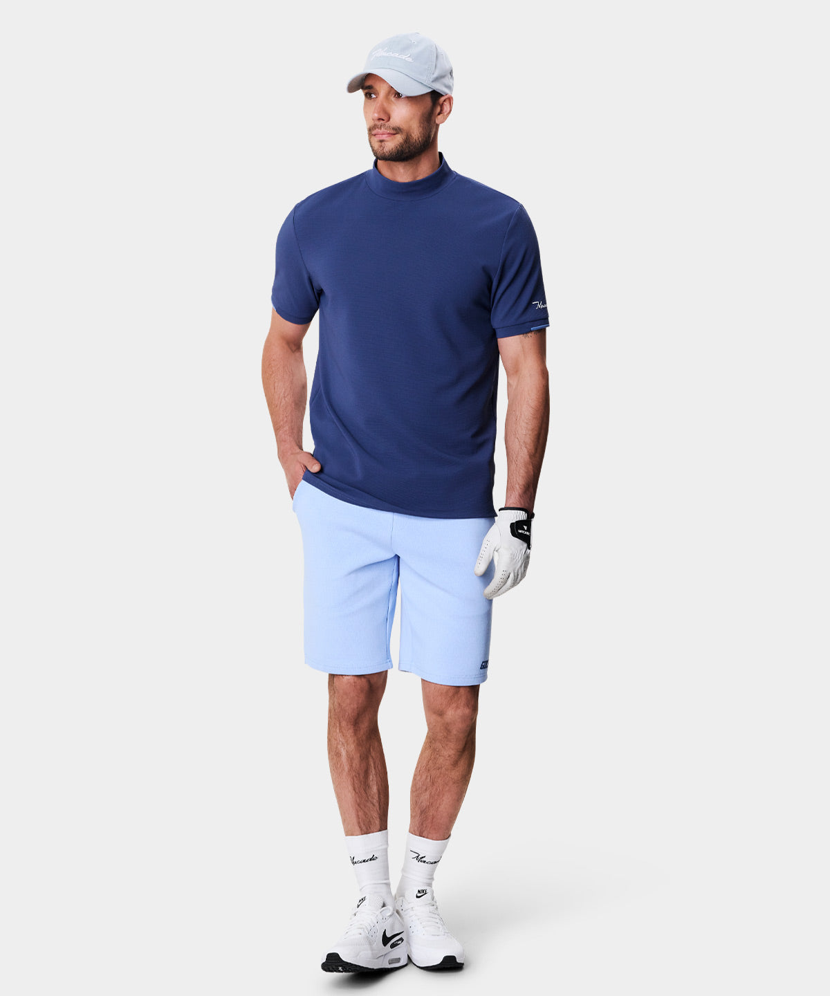 Heath Spruce Blue Mock Tee