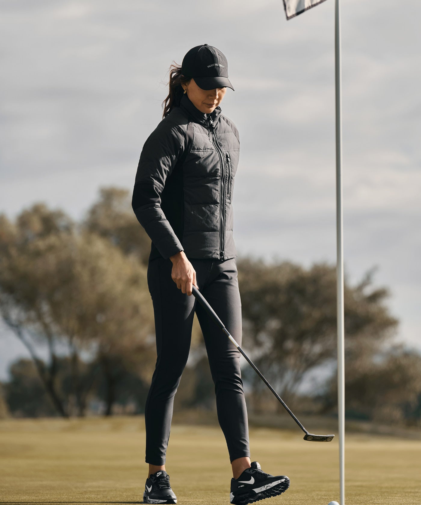 Black Padded Core Tech Jacket