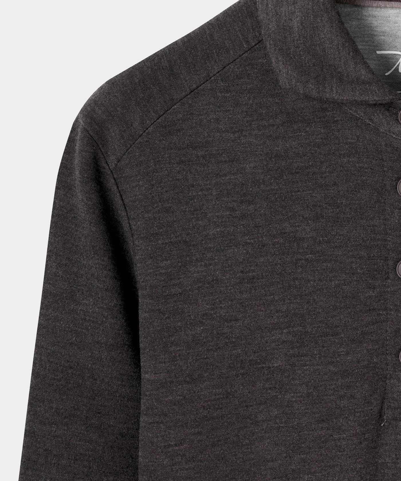 Weave Dark Grey Brushed Shirt