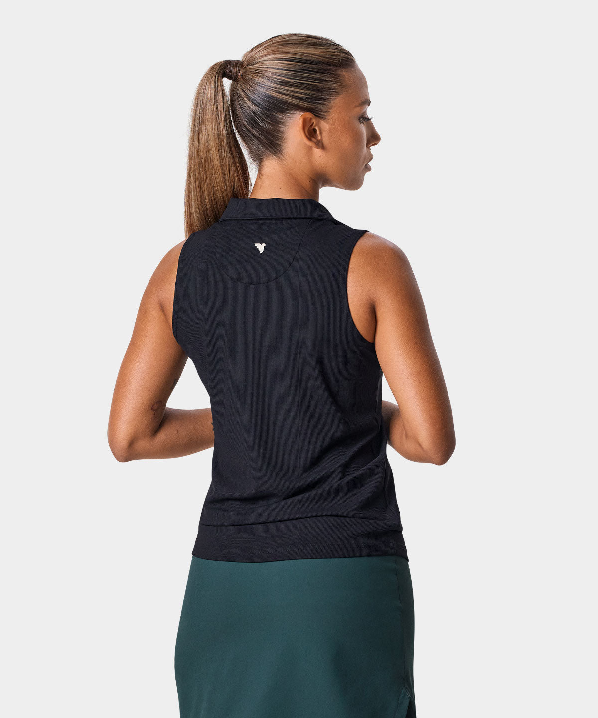 Ora Black Sleeveless Shirt