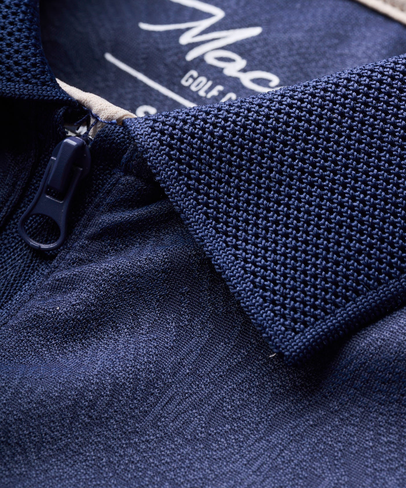 Lace Navy Paisley Zip Shirt