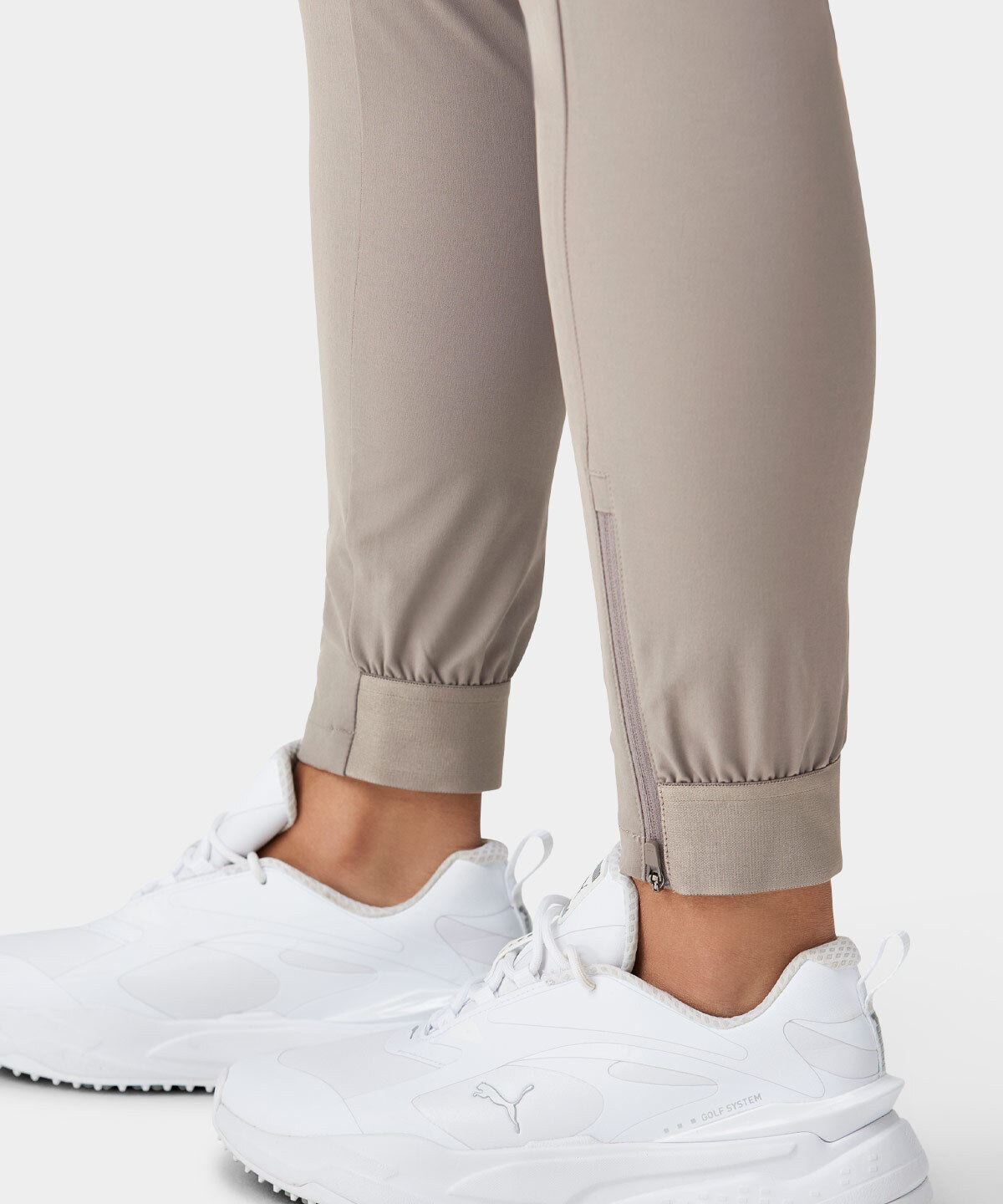 Ash Brown Four-Way Stretch Jogger