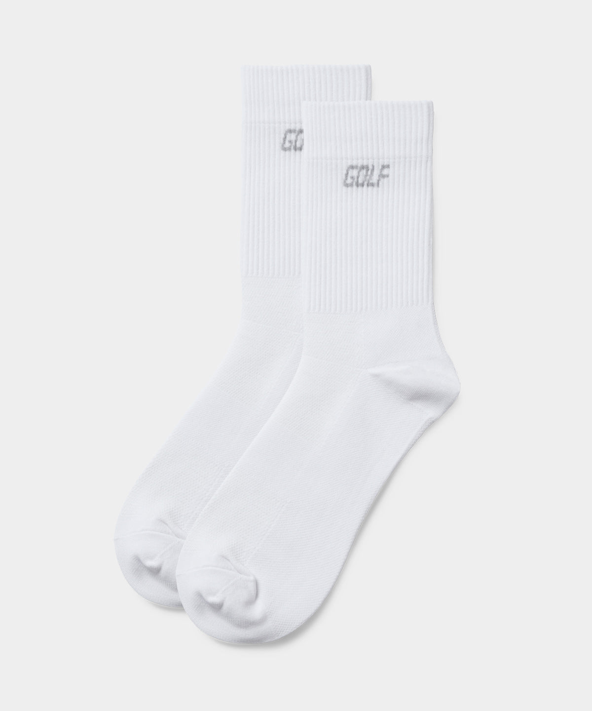 Men's White Golf Crew Socks