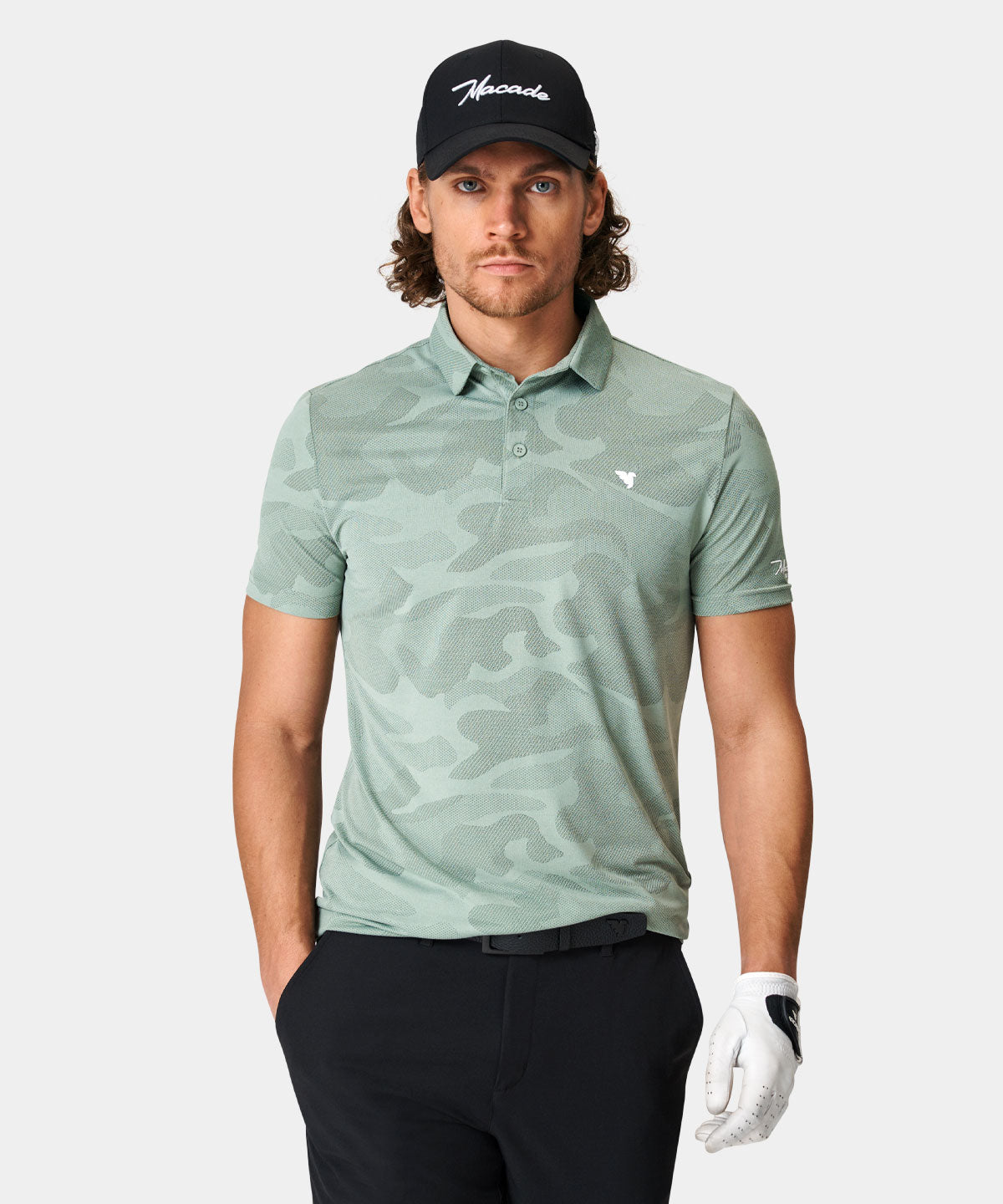 Nolan Sage Green Camo Shirt XXL | Macade Golf