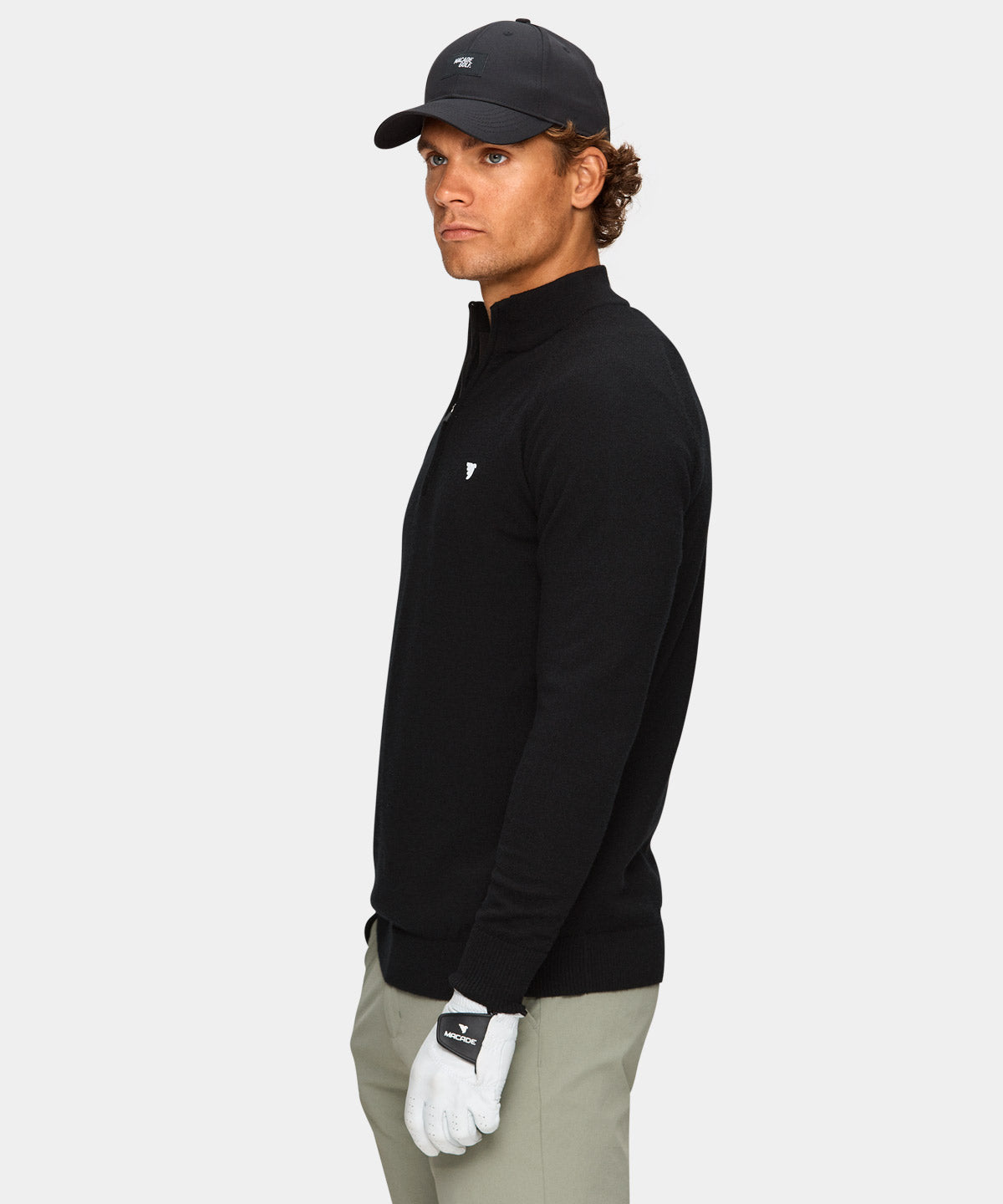 Black Merino TX Quarter Zip Macade Golf