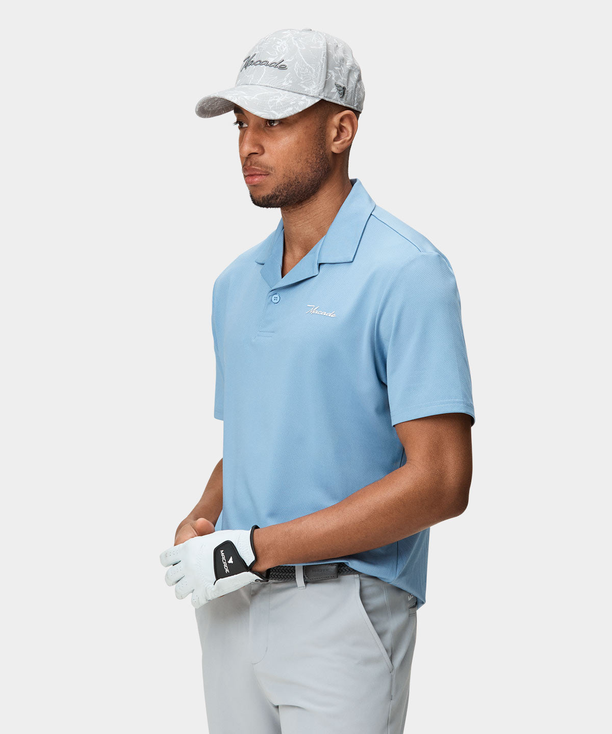 Koi Blue Camp Collar Shirt Macade Golf