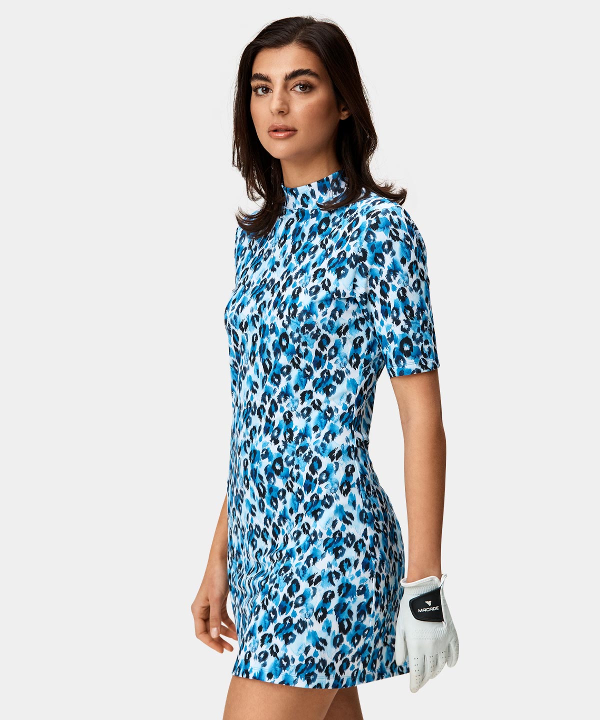 Cobalt Leo Mock Neck Dress Macade Golf