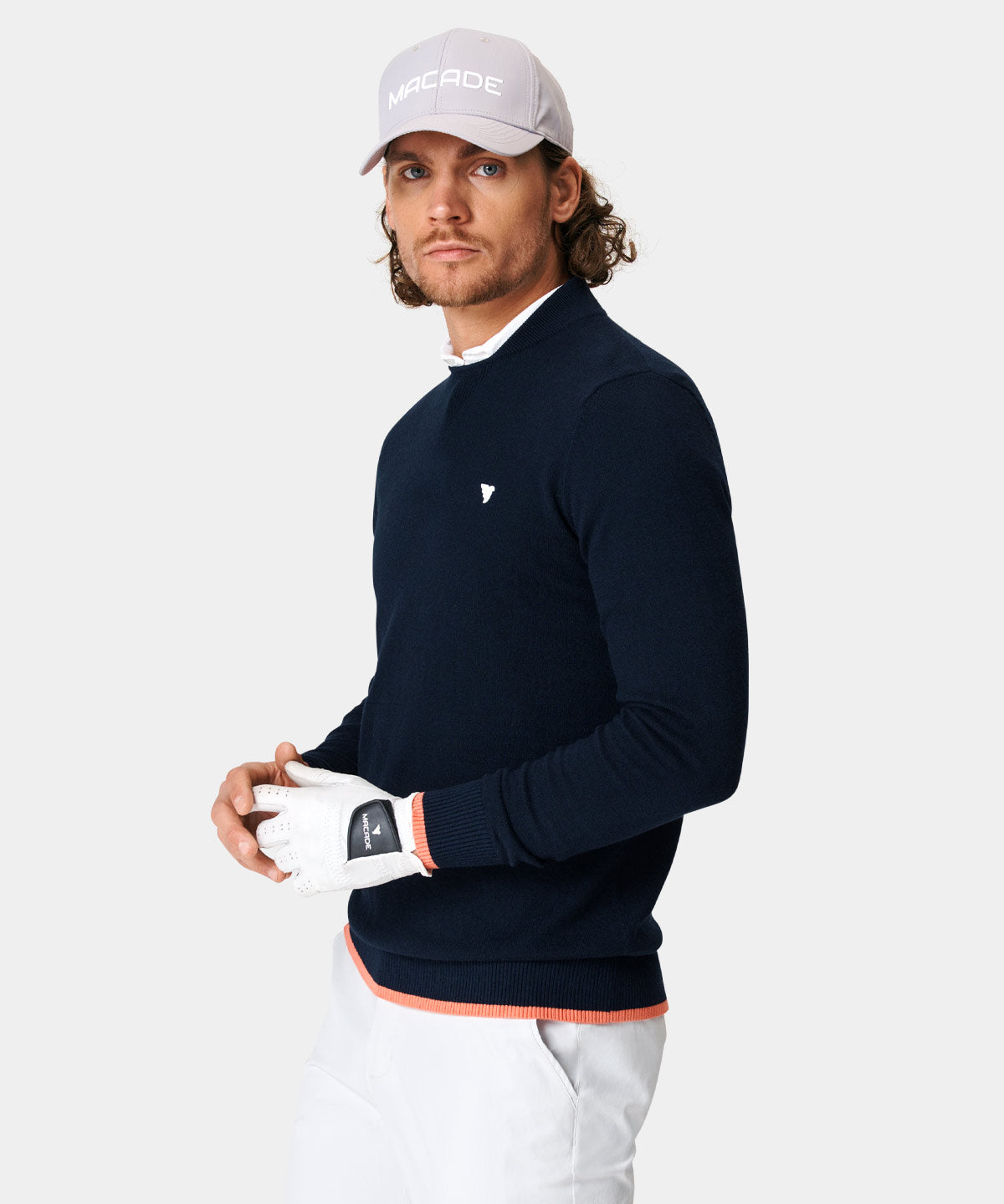 Navy Tour Bomber Sweater
