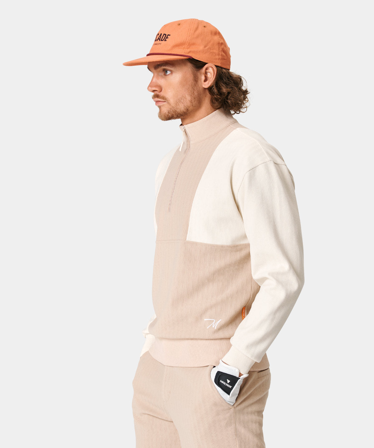 Sand TB Quarter Zip