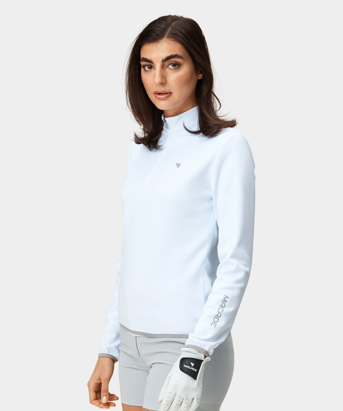 White Therma Quarter Zip Macade Golf