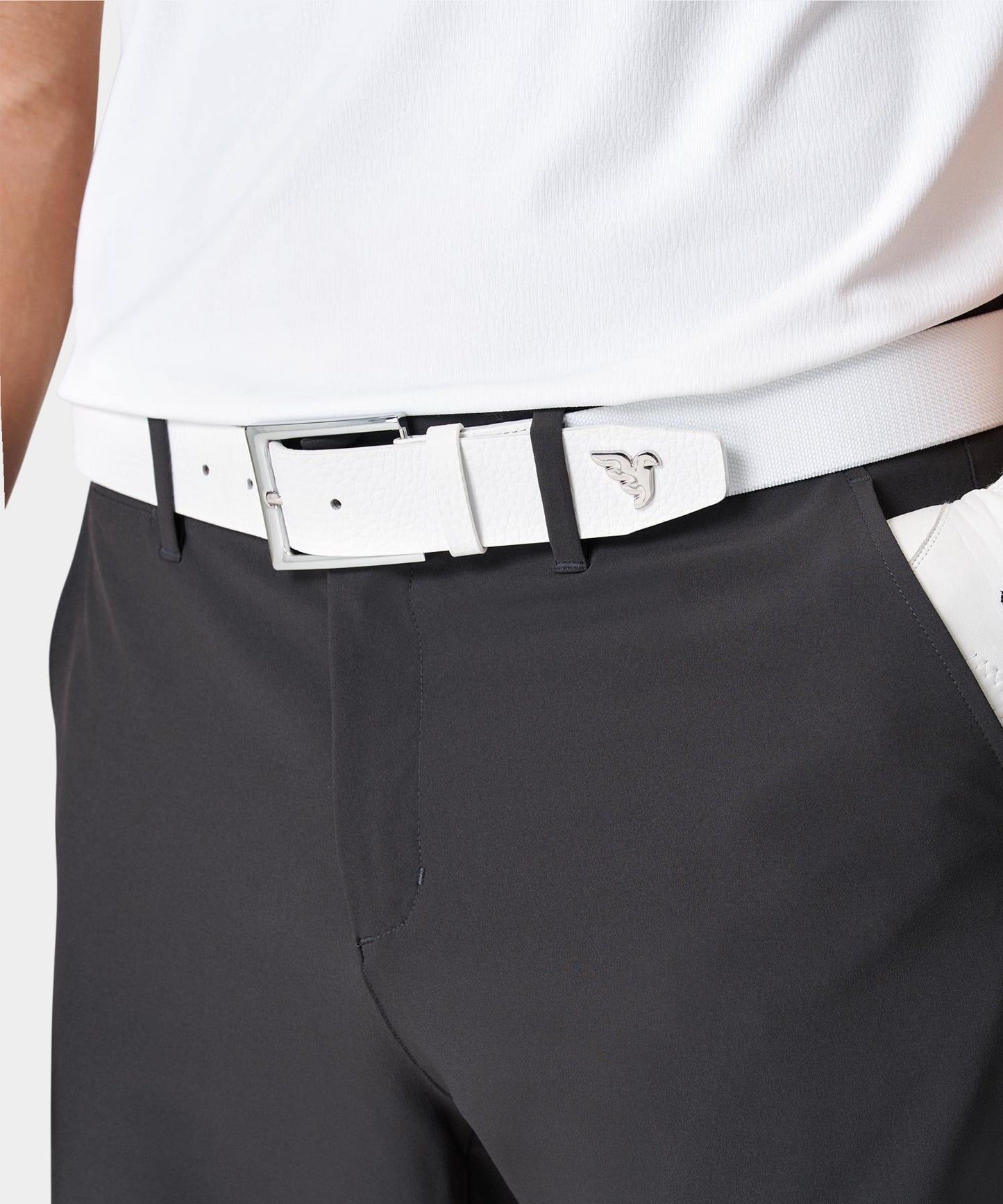 Men's White Tour Belt