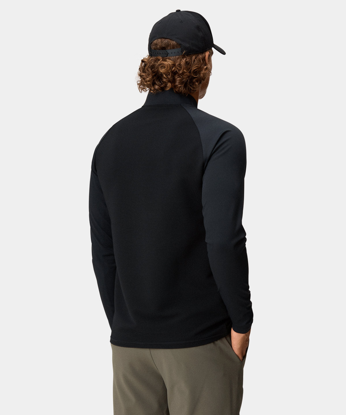 Black Tech Bomber Zip Macade Golf