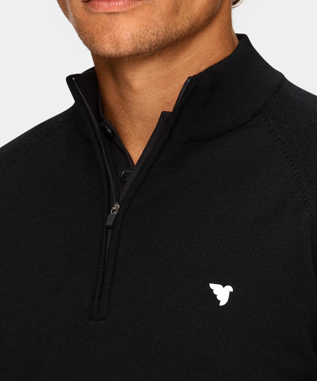 Black Merino TX Quarter Zip Macade Golf
