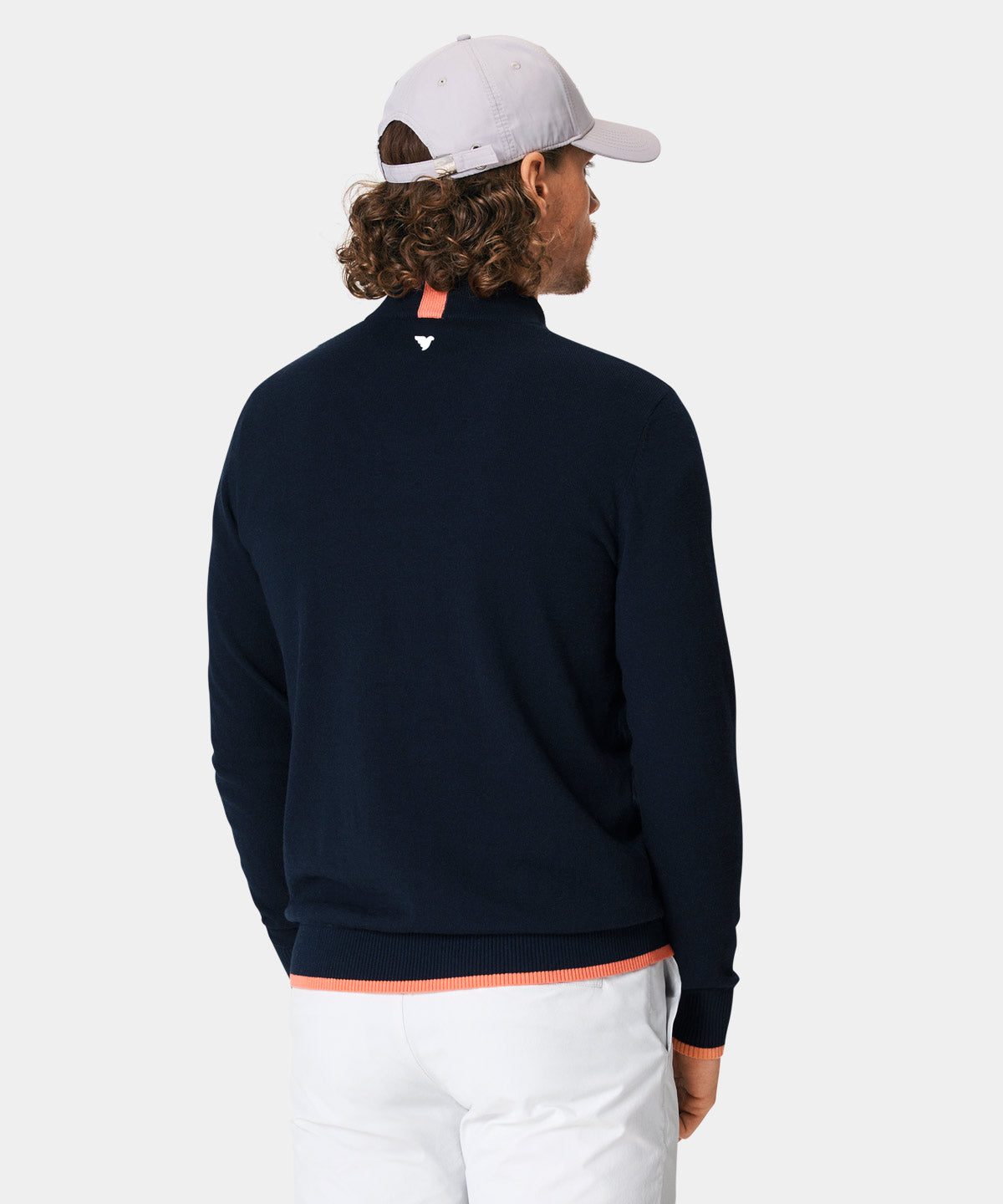 Navy Tour Bomber Sweater