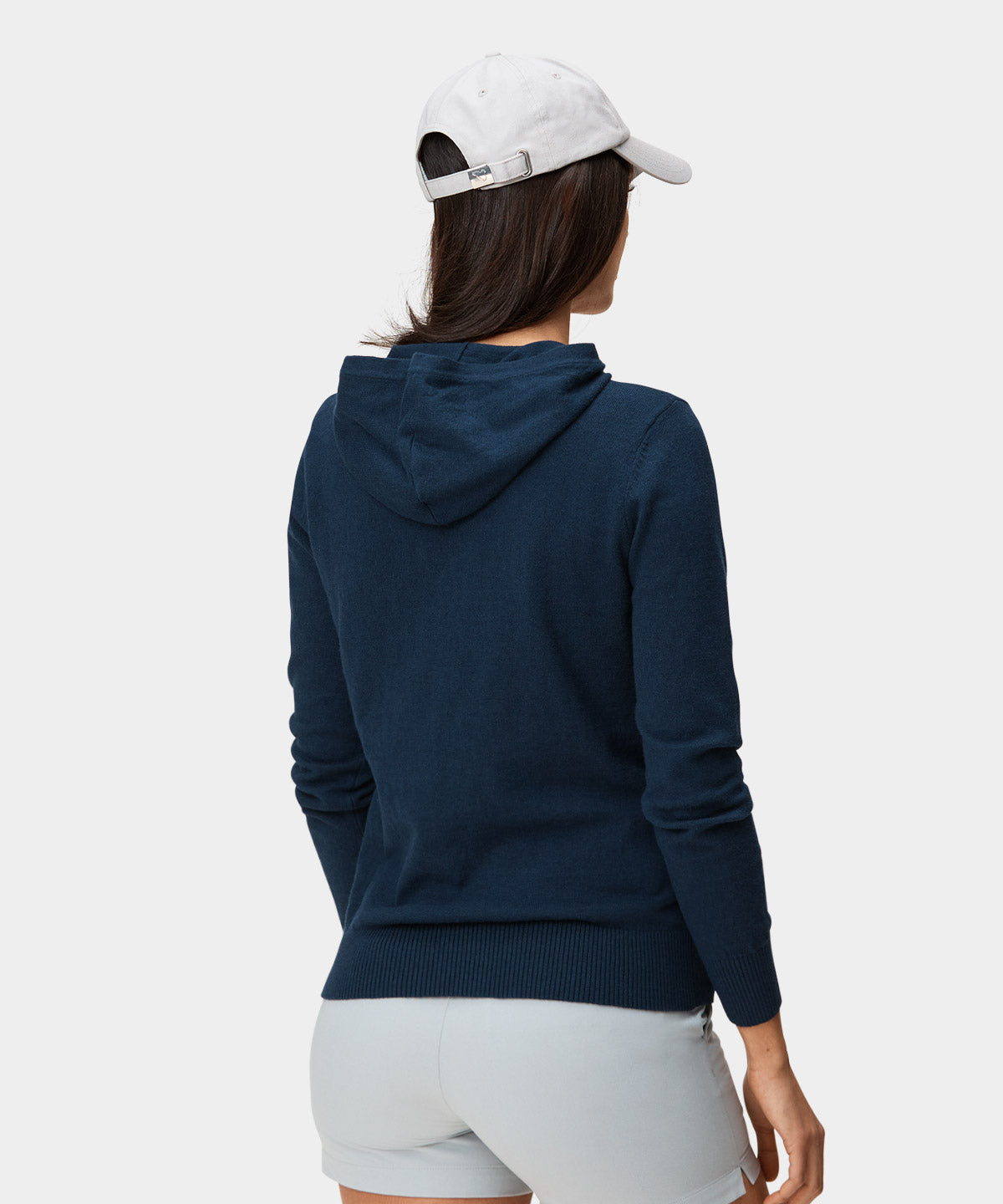 Dark Blue Tech Knit Hoodie Macade Golf