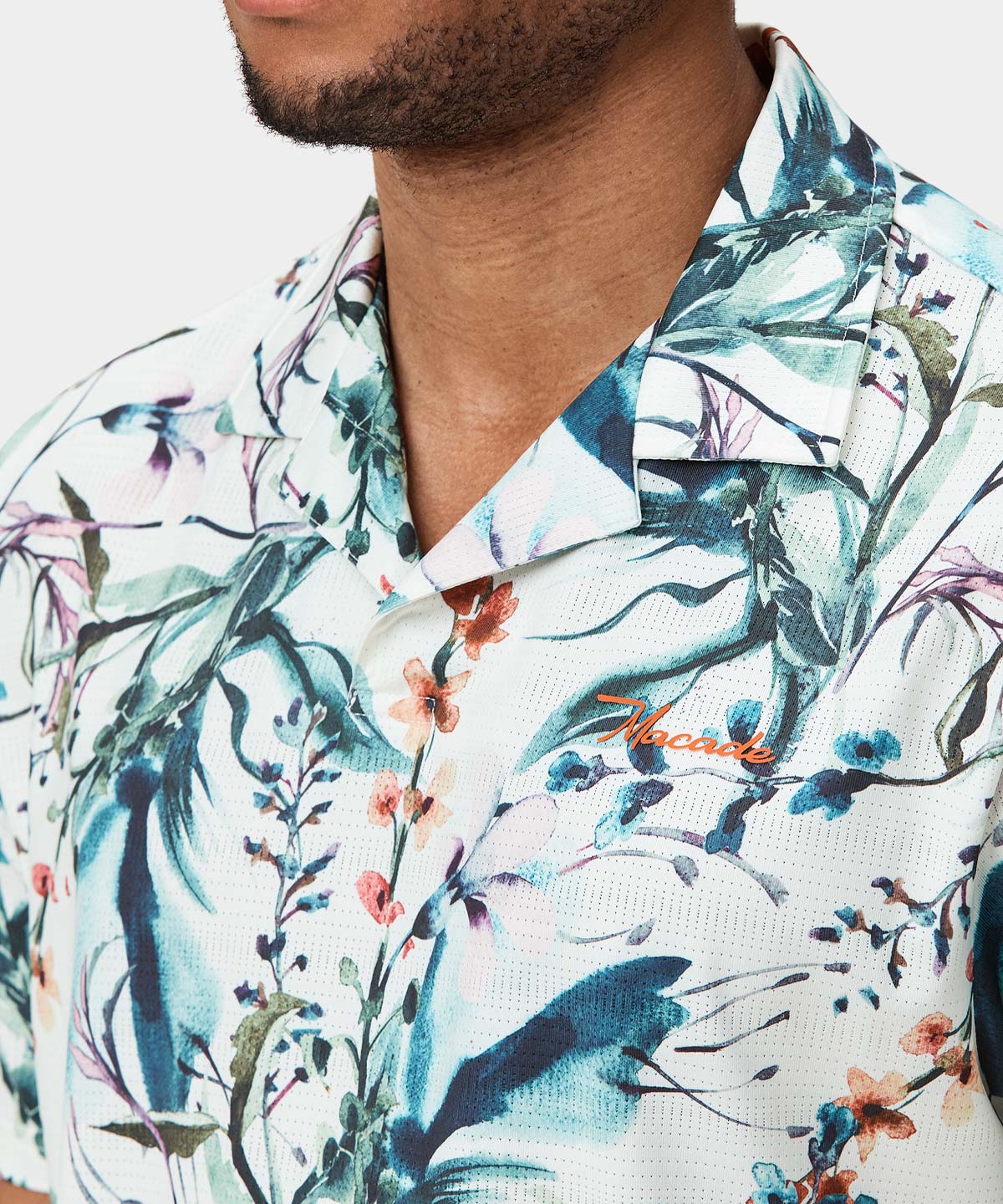 Badlands Floral Camp Shirt Macade Golf