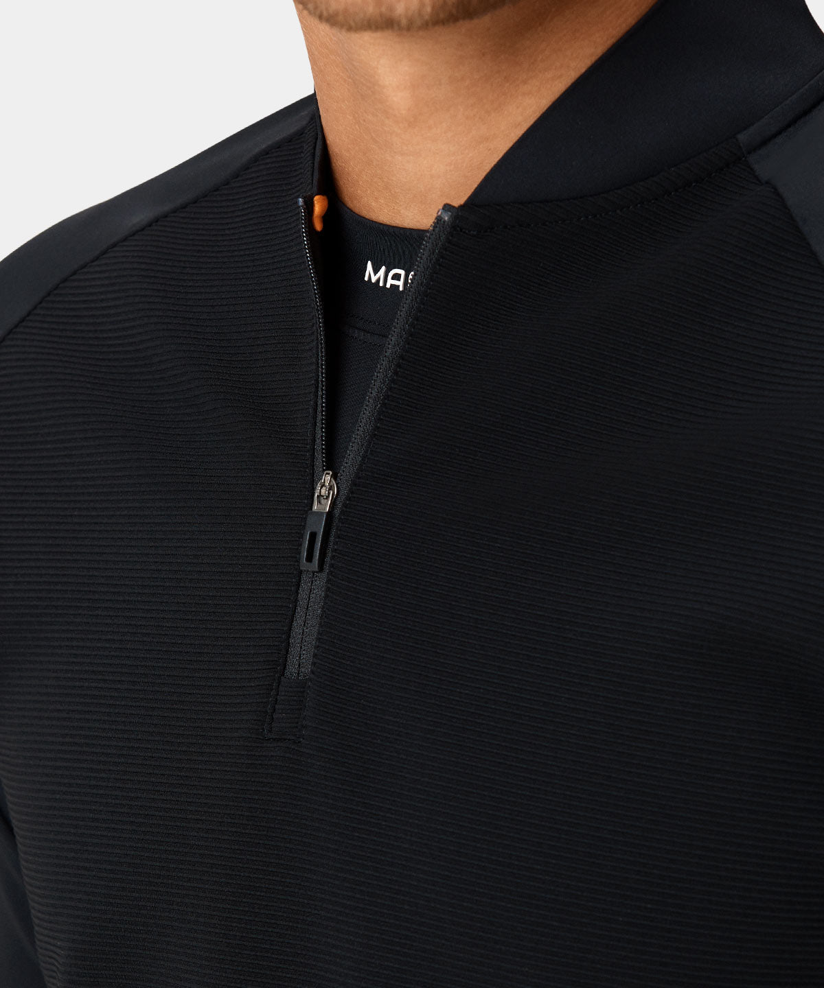 Black Tech Bomber Zip Macade Golf