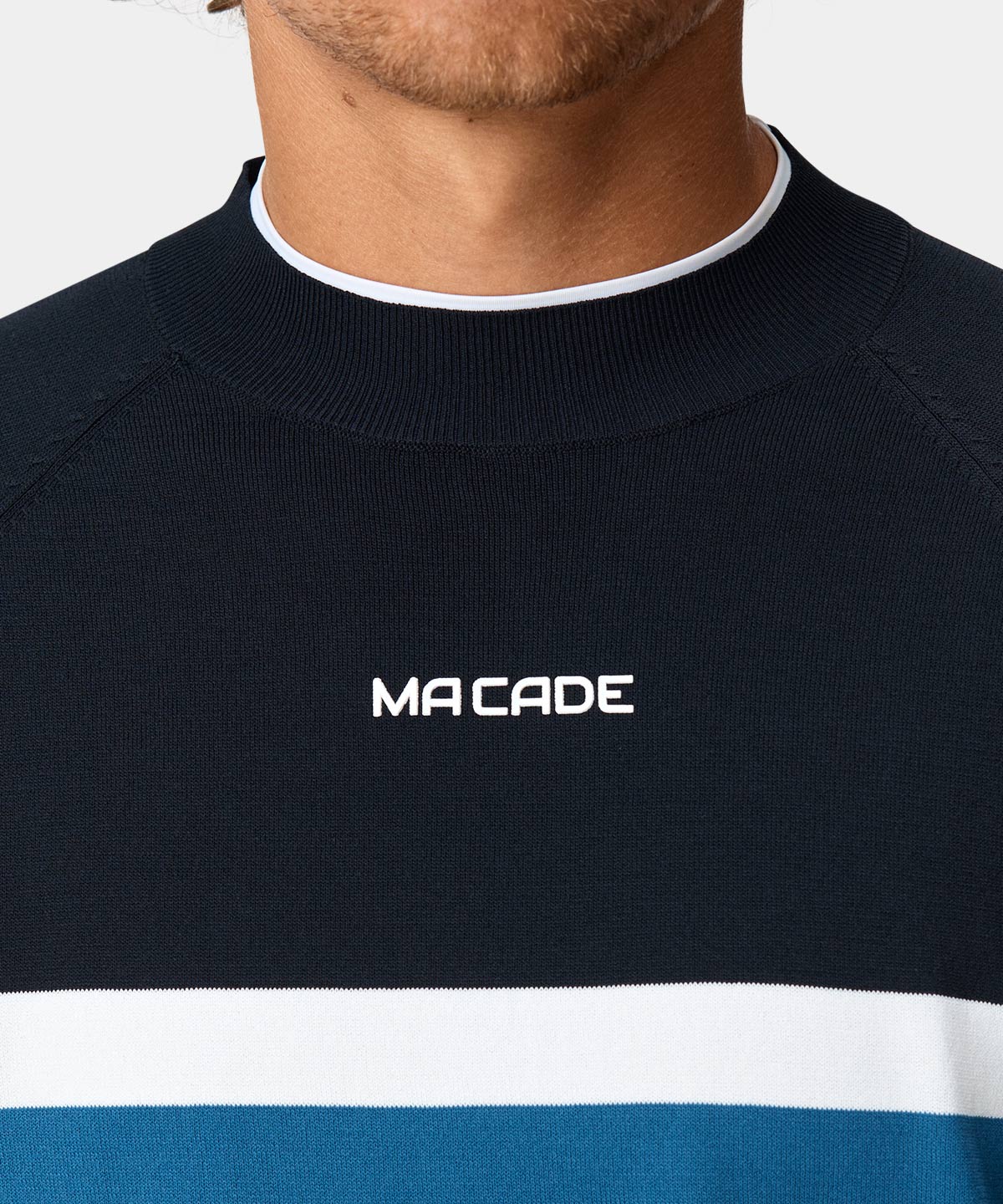 Blue Tech AR Mock Neck Macade Golf