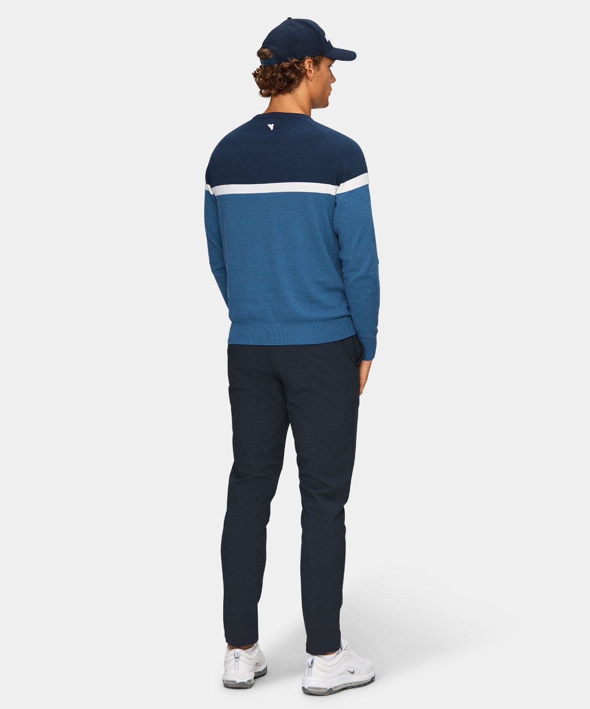 Cobalt Colorblock Crewneck Macade Golf