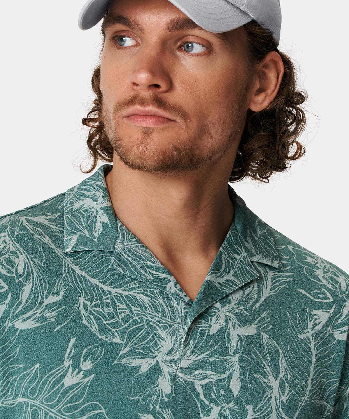 Taylor Flowery Green Camp Shirt