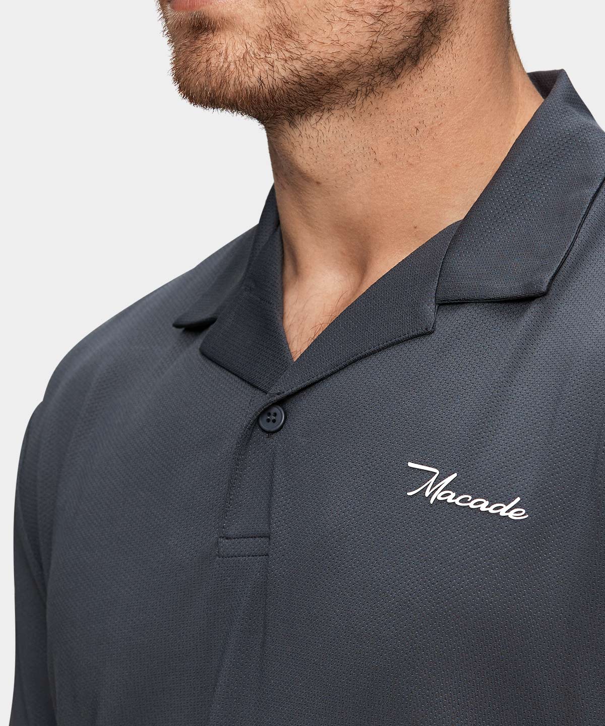 Grey Camp Collar Shirt Macade Golf