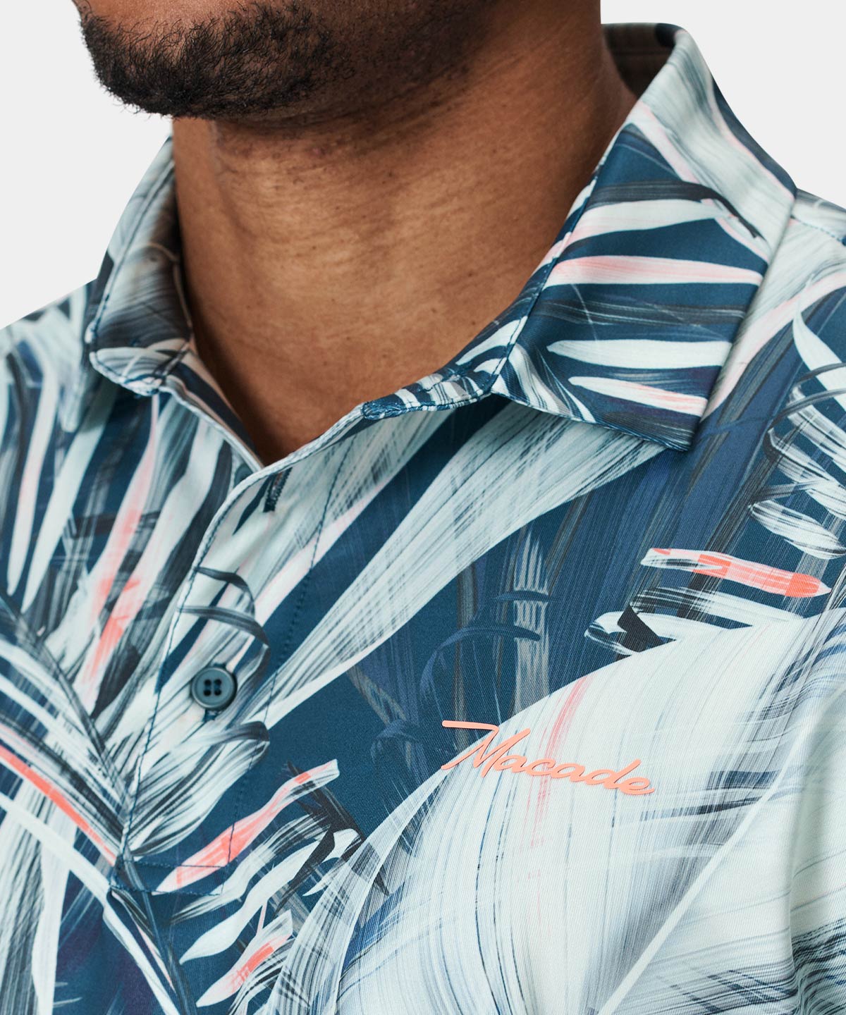 Teal Calathea Polo Shirt