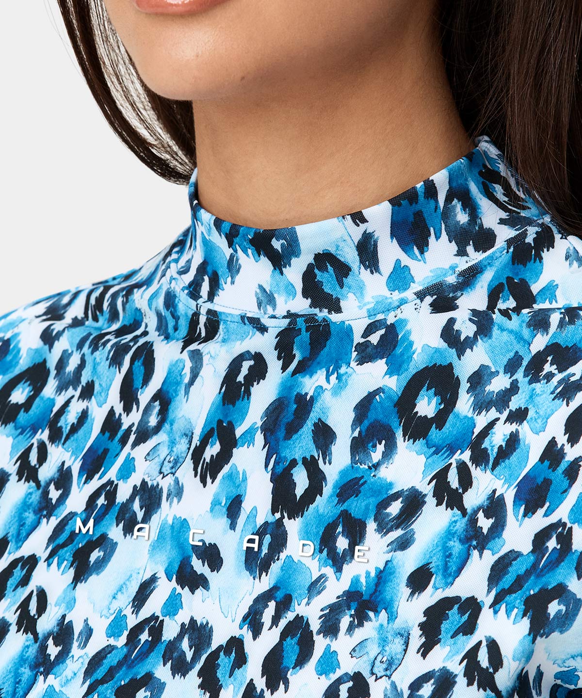 Cobalt Leo Mock Neck Dress Macade Golf