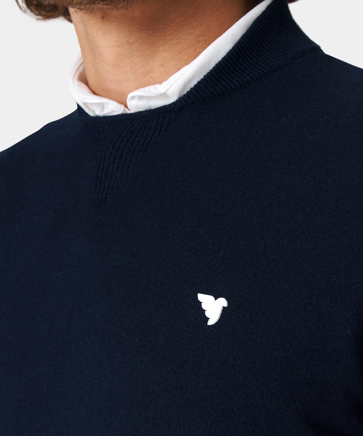 Navy Tour Bomber Sweater