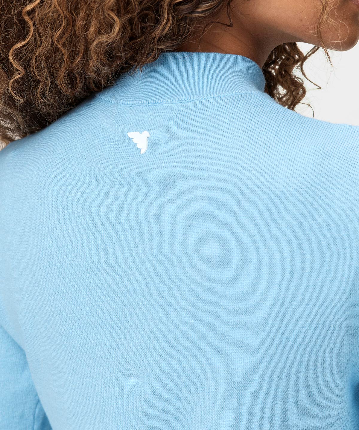 Powder Blue Tech Mock Neck Macade Golf
