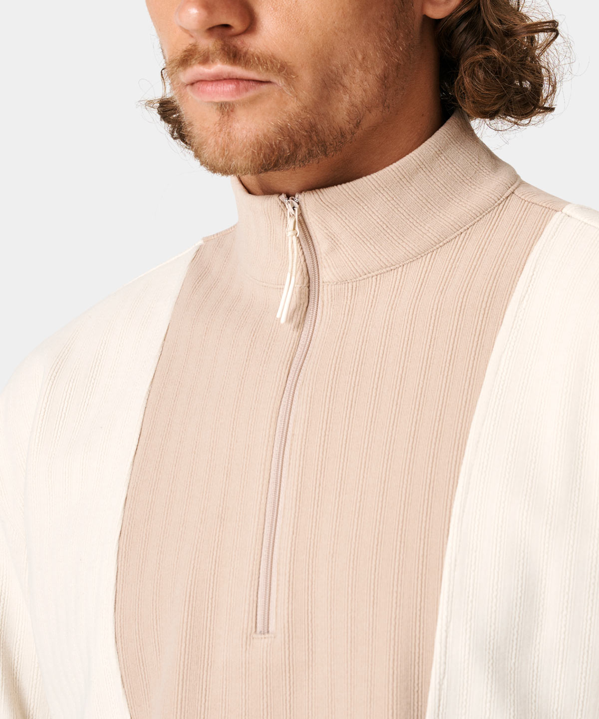 Sand TB Quarter Zip