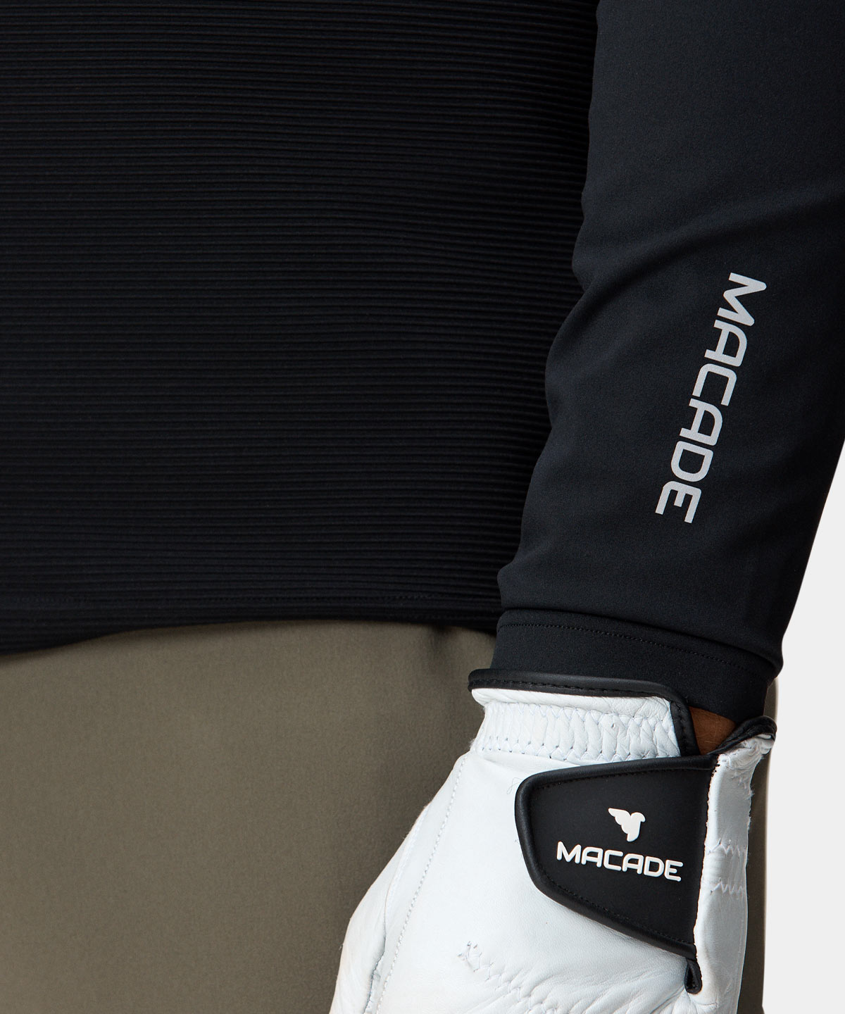 Black Tech Bomber Zip Macade Golf