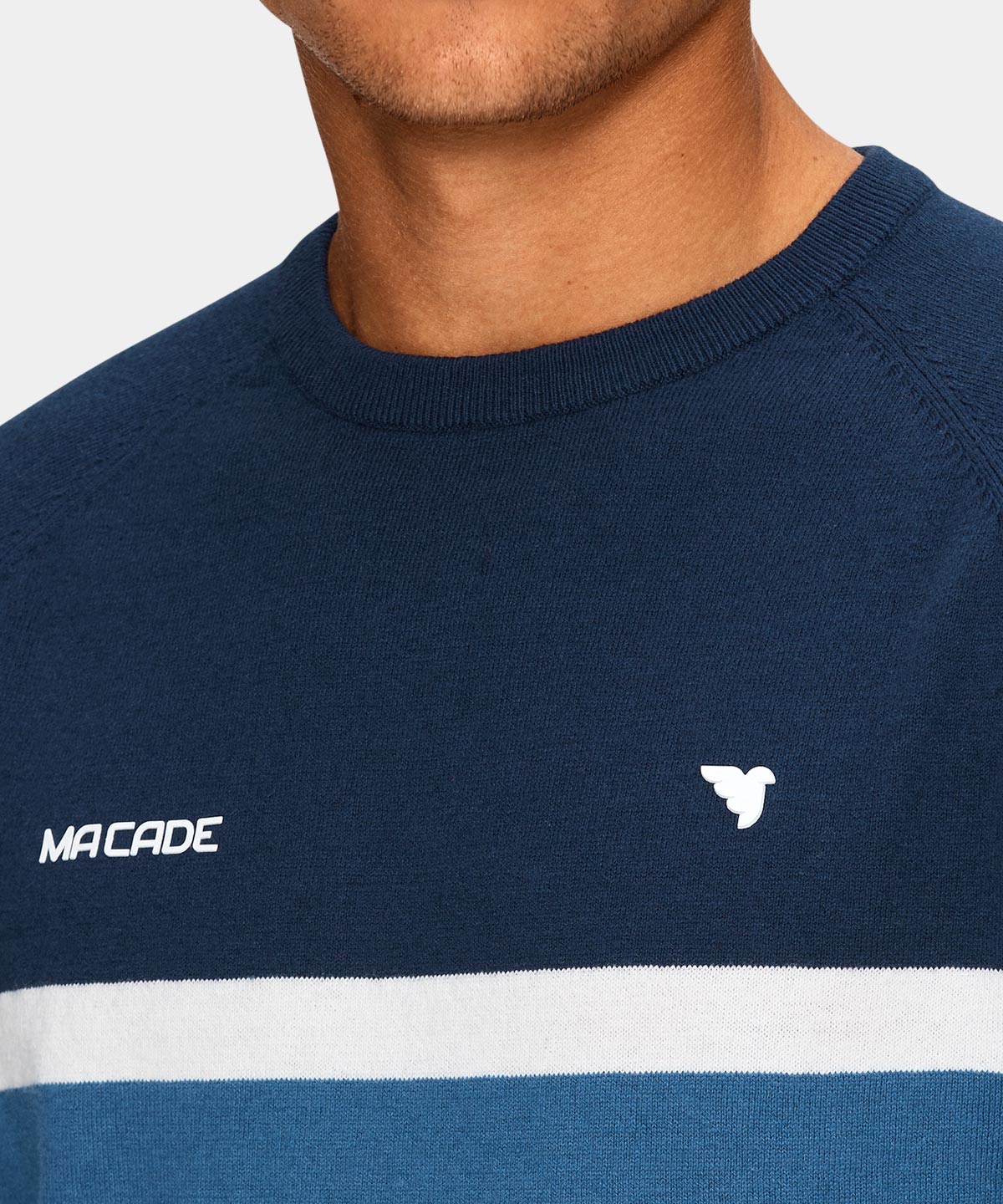Cobalt Colorblock Crewneck Macade Golf