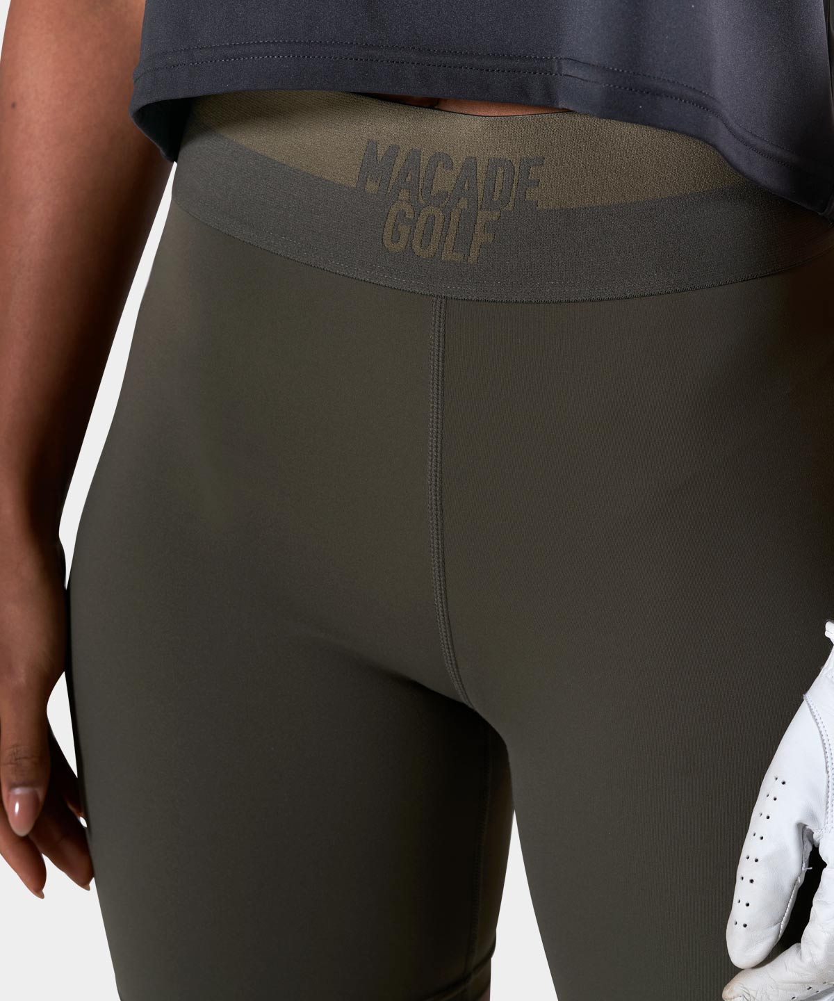 Olive Tech Range Biker Shorts Macade Golf