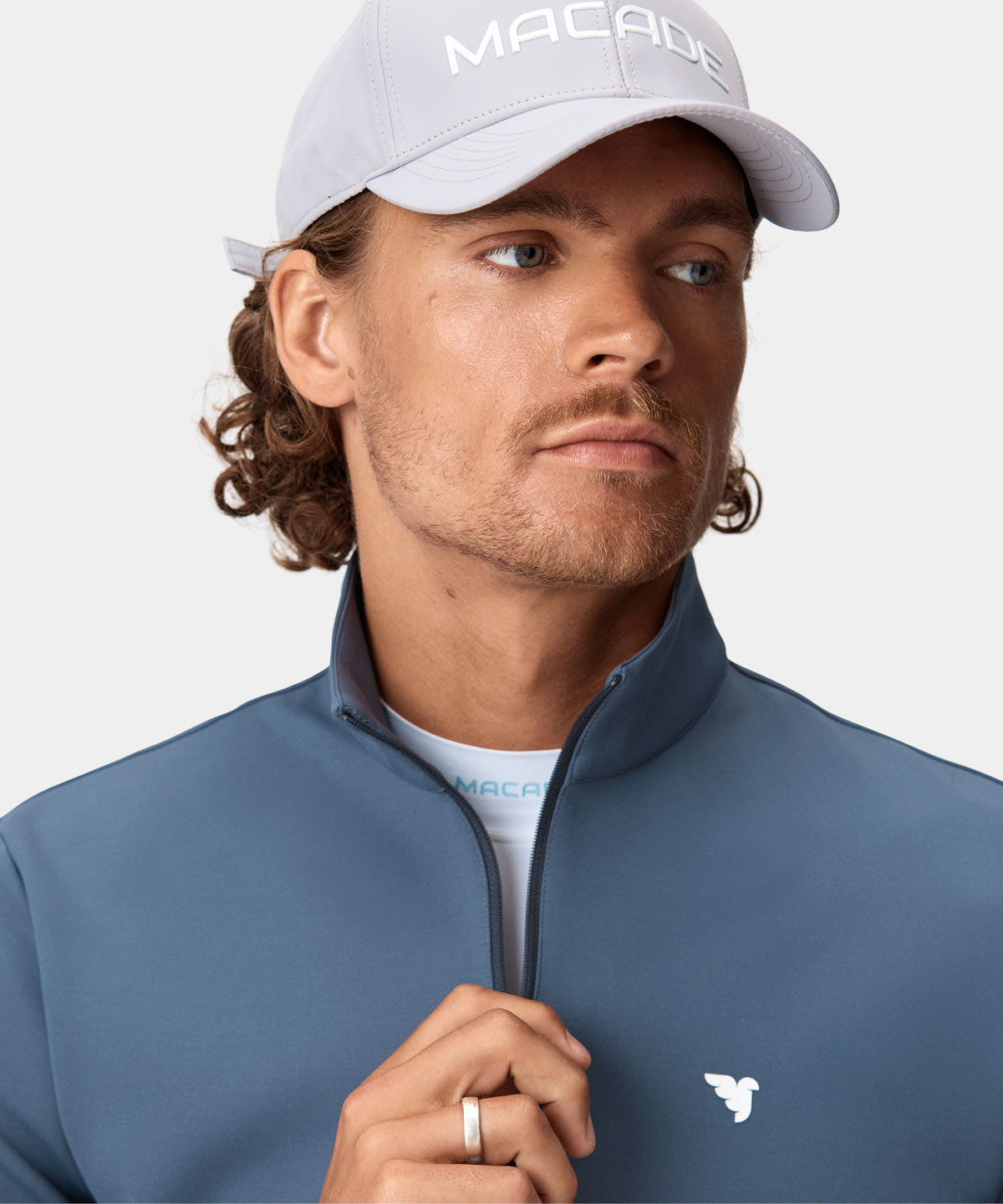 Spruce Blue Therma Quarter Zip Macade Golf