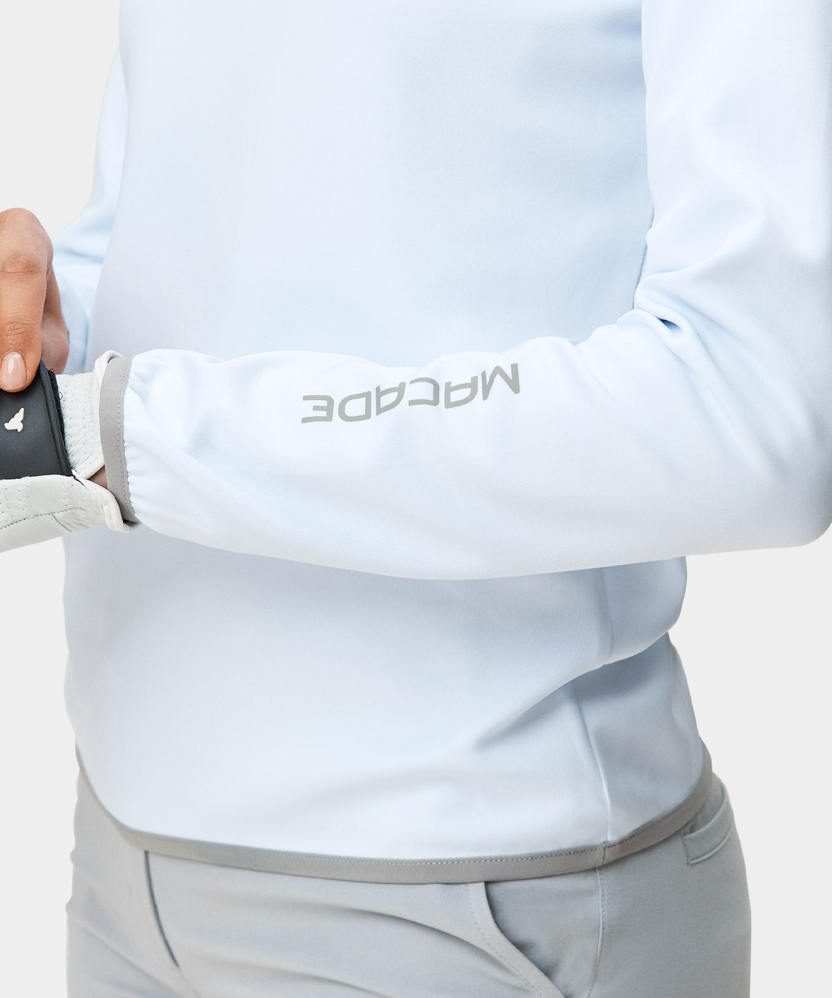 White Therma Quarter Zip Macade Golf