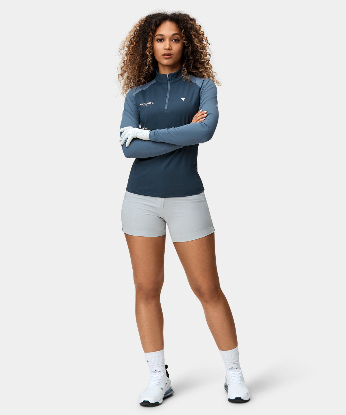 Slate Blue Tour Quarter Zip Macade Golf