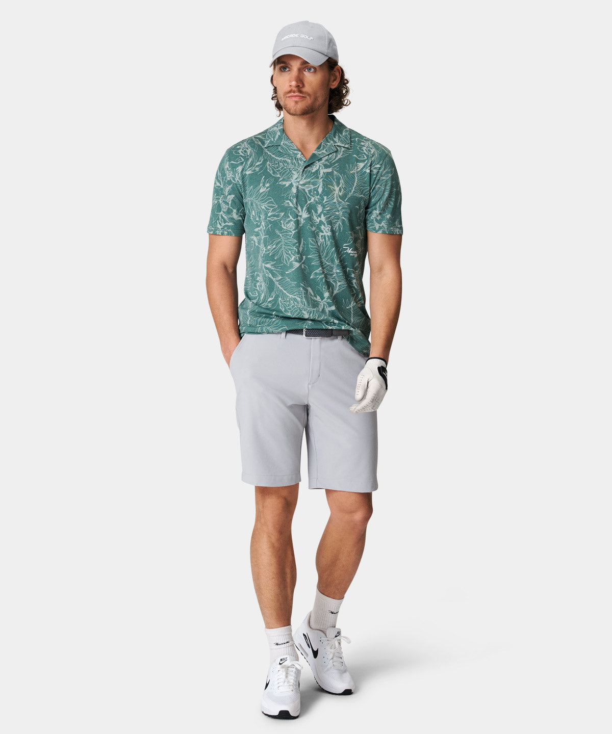 Taylor Flowery Green Camp Shirt