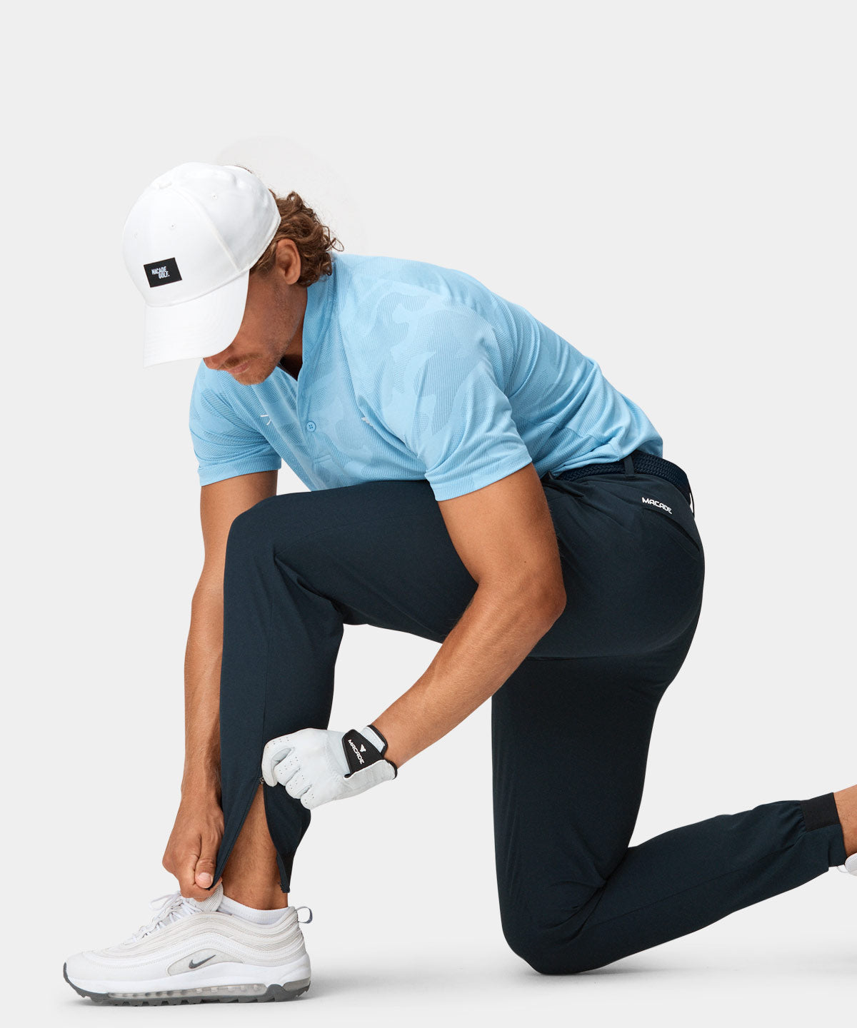 Navy Four-Way Stretch Jogger Macadegolf
