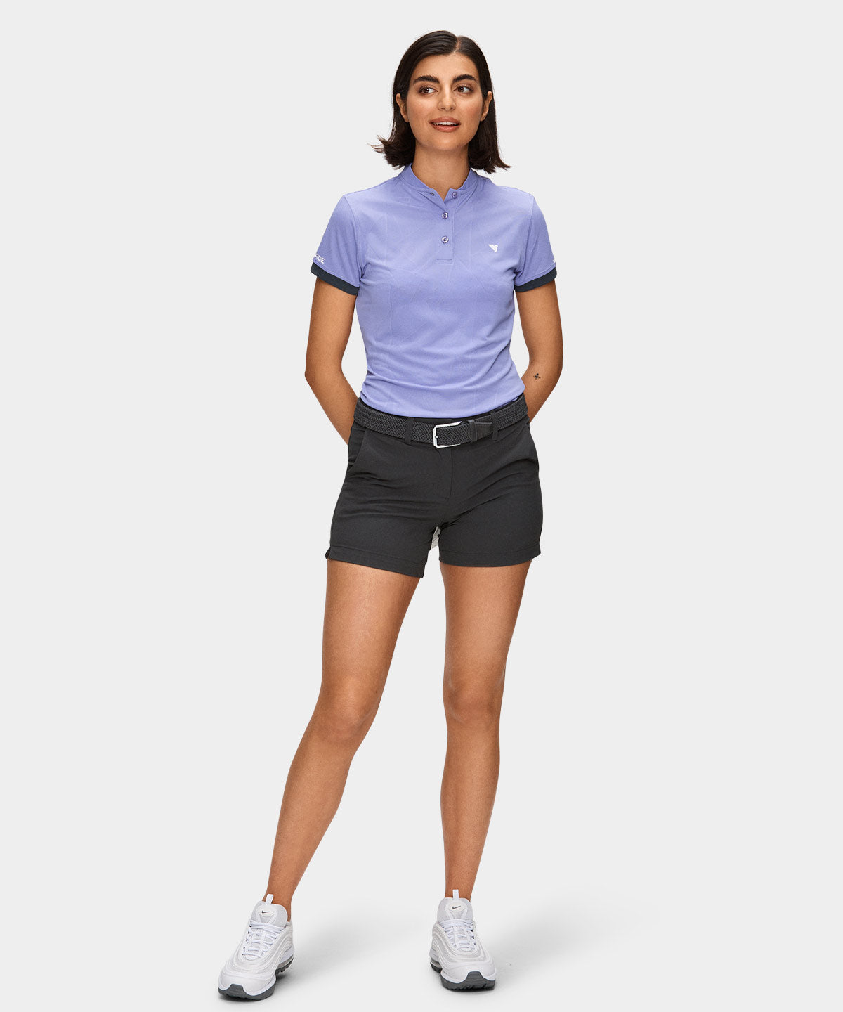 Lilac Geo Air Bomber Shirt Macade Golf