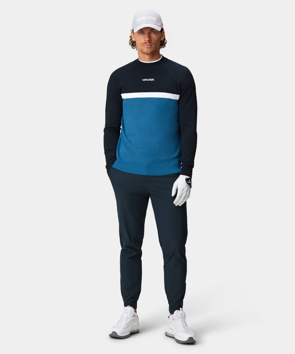 Blue Tech AR Mock Neck Macade Golf