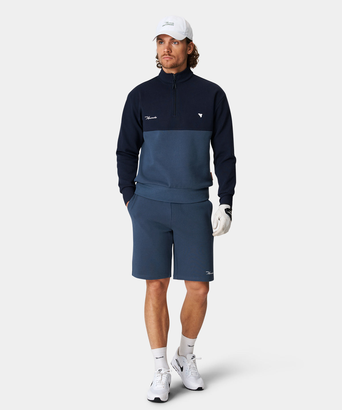 Stone Range Block Zip Sweater