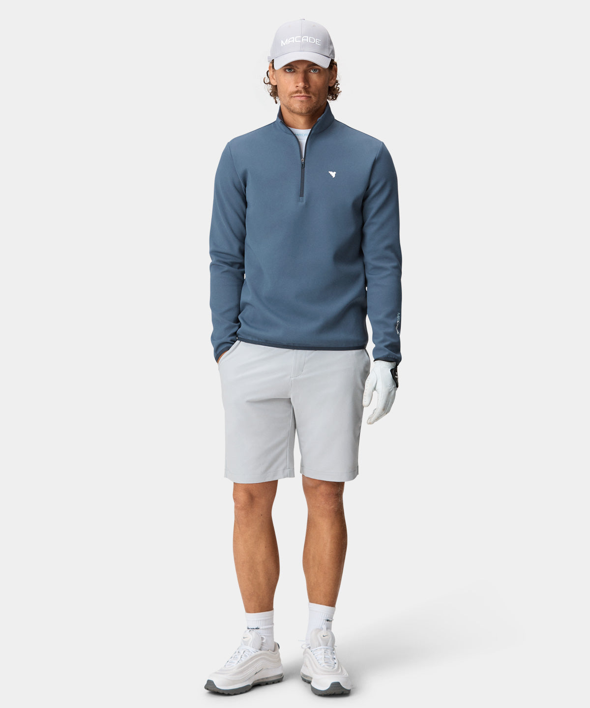 Spruce Blue Therma Quarter Zip Macade Golf