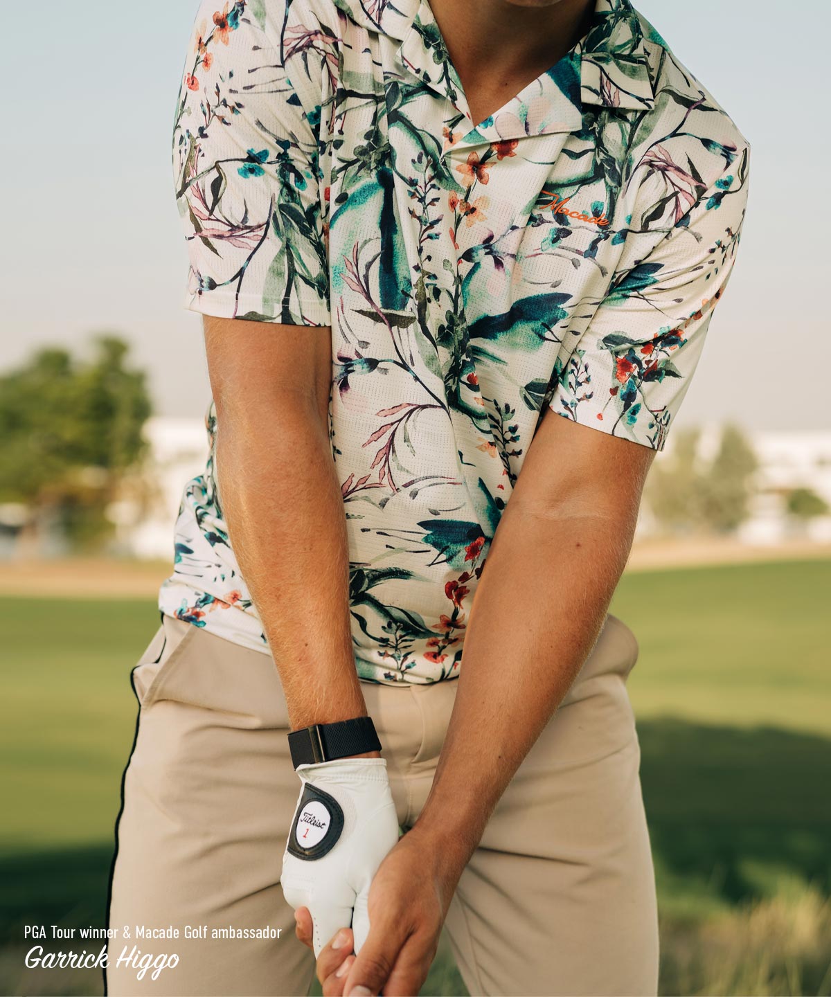 Badlands Floral Camp Shirt Macade Golf
