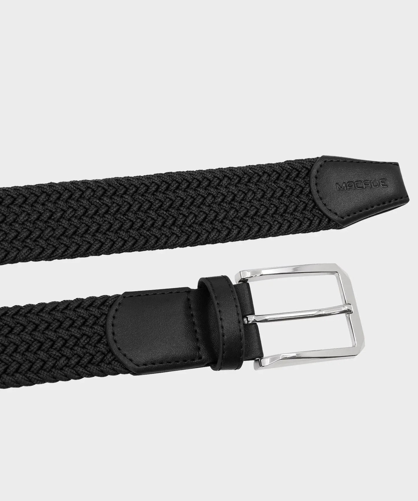 Men's Elastic Black Belt Macade Golf