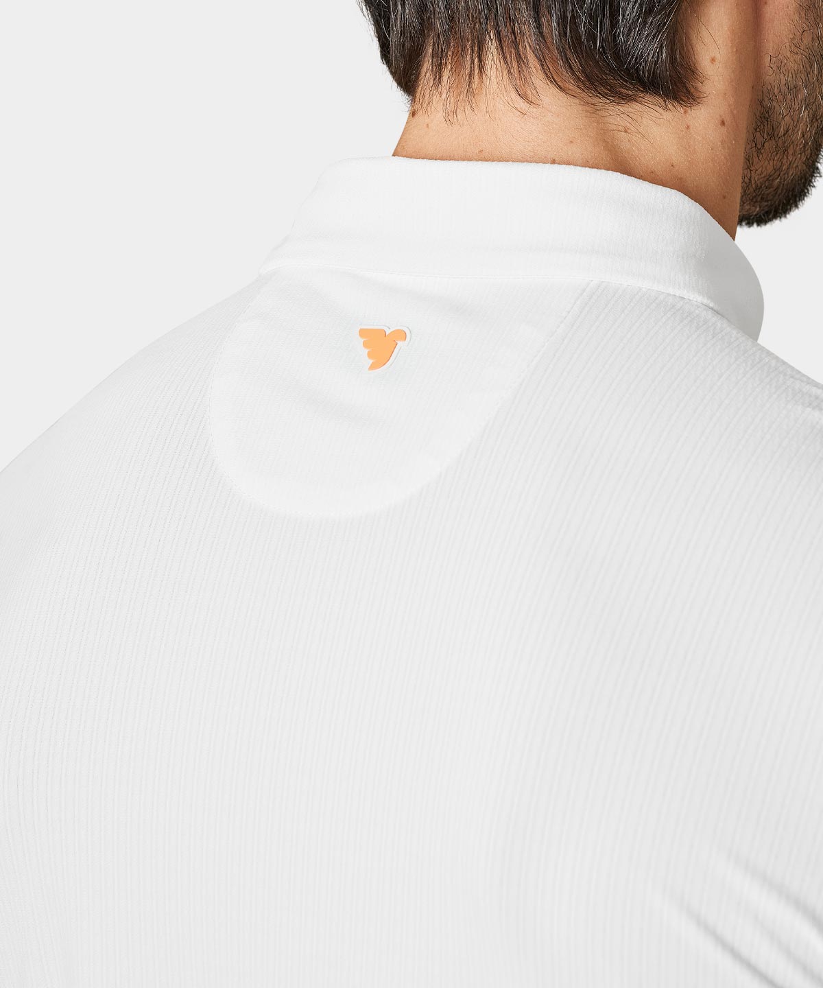 National White Script Polo Shirt