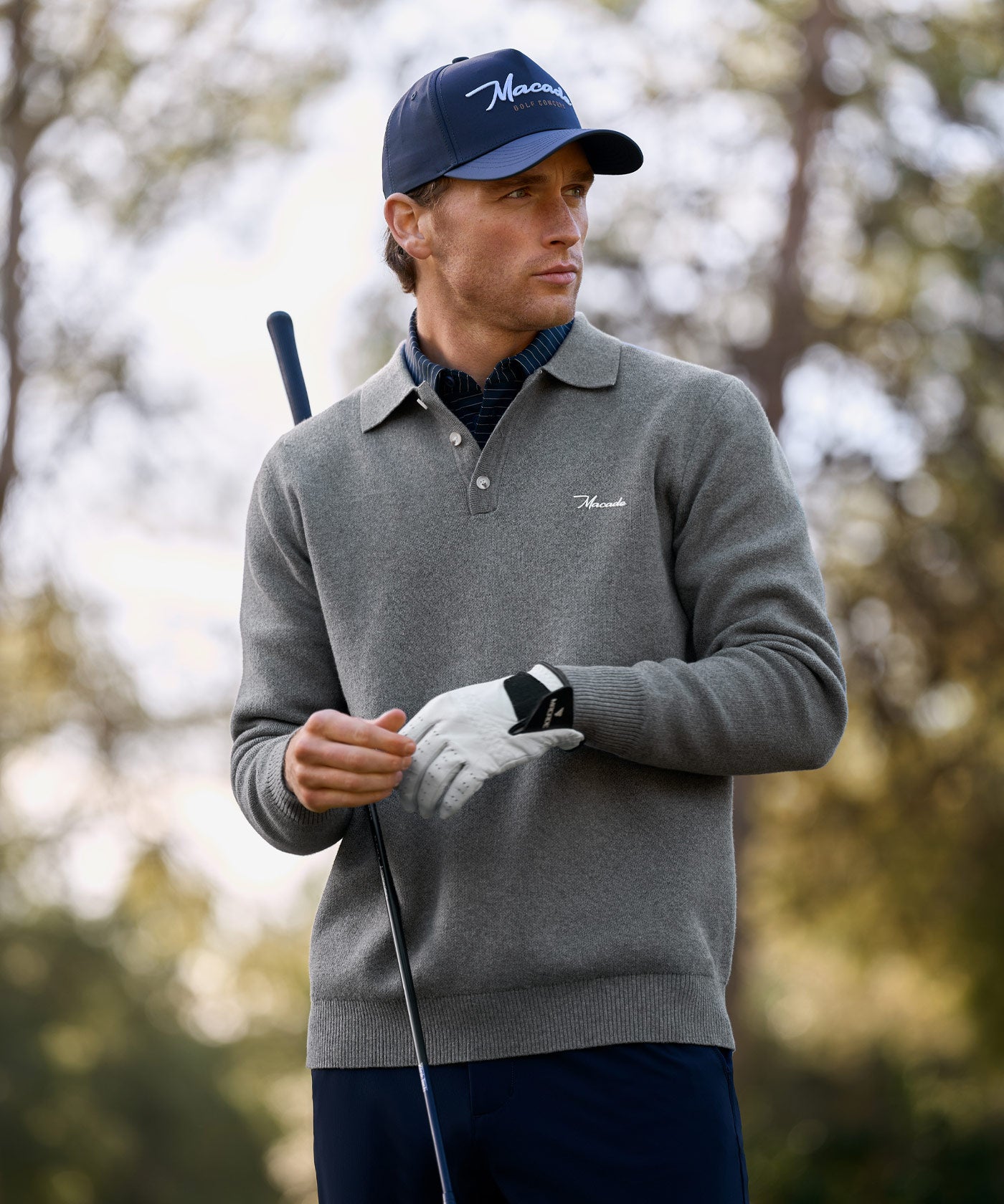 Club Knit Polo - Grey