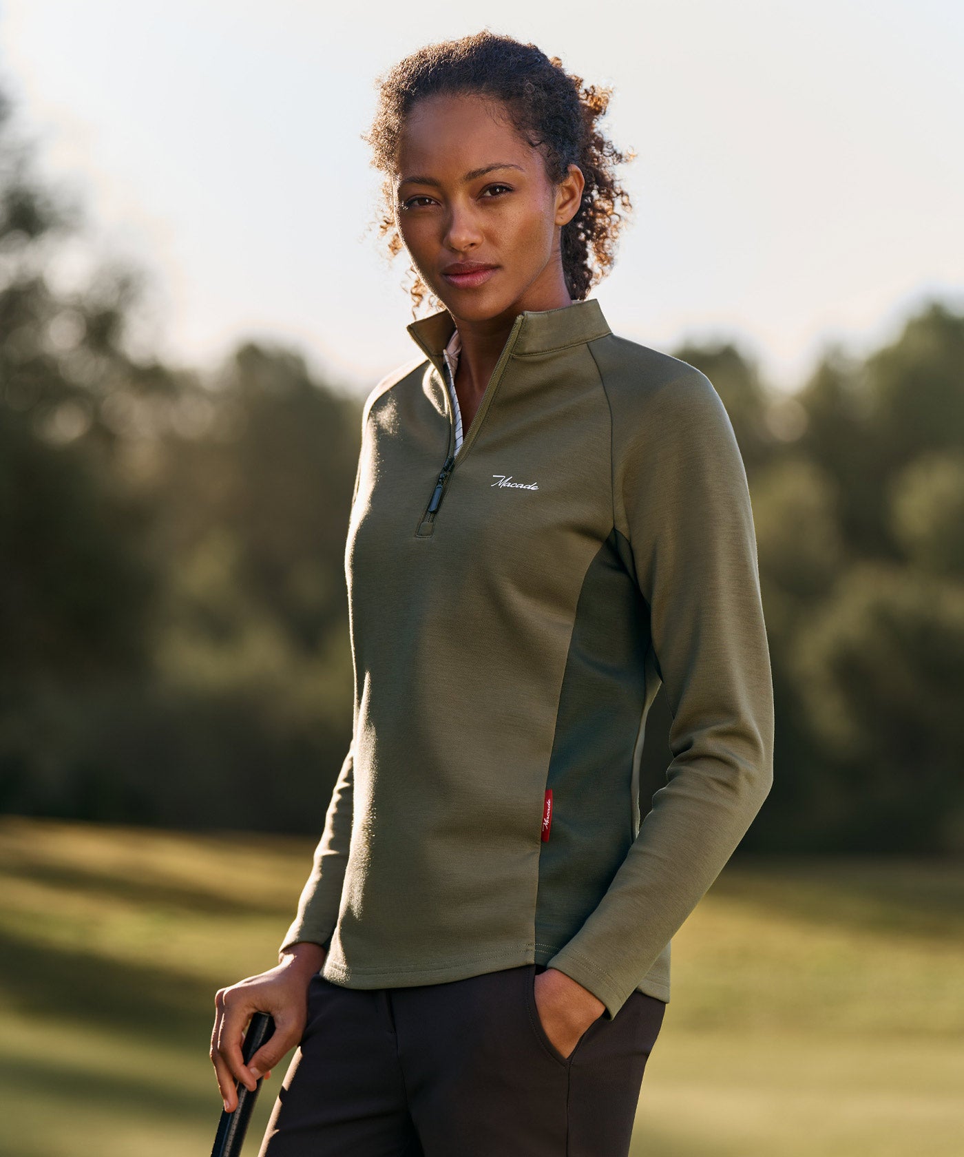 Women's Therma Quarter Zip Golf Sweater - Macade Golf