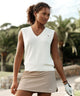 Ana Ivory Sleeveless V-Neck