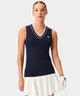 Ana Navy Sleeveless V-Neck